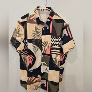 Men's Multicolor Graphic Short Sleeve Shirt